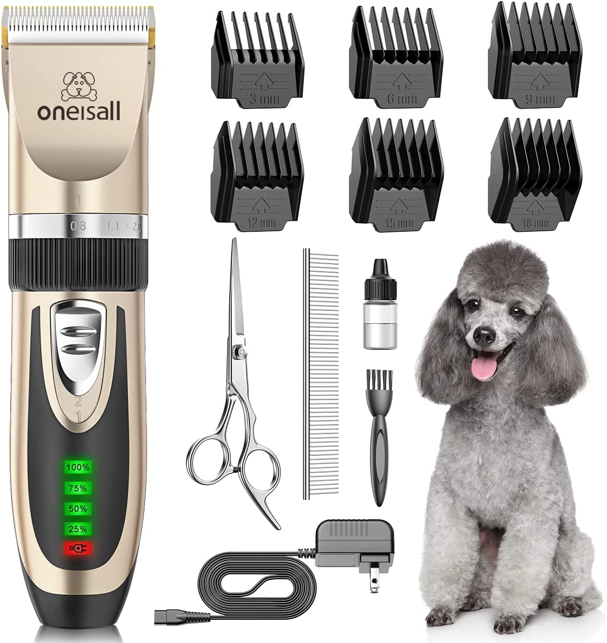 Premium Pet Grooming Clippers for Dogs and Cats with LED Display