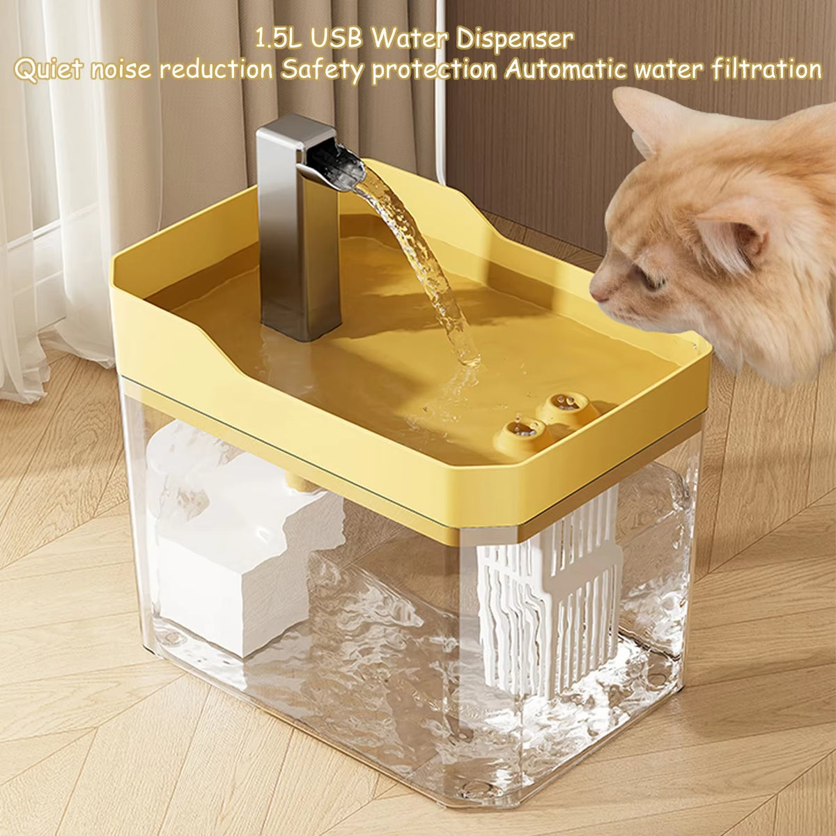 Revolutionary Automatic Cat Water Fountain with USB Pump - Keep Your Pets Hydrated in Style!